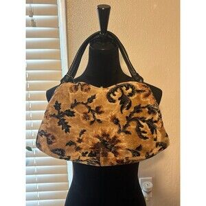 Verdi Vintage medium-size Rug brown floral Handbag